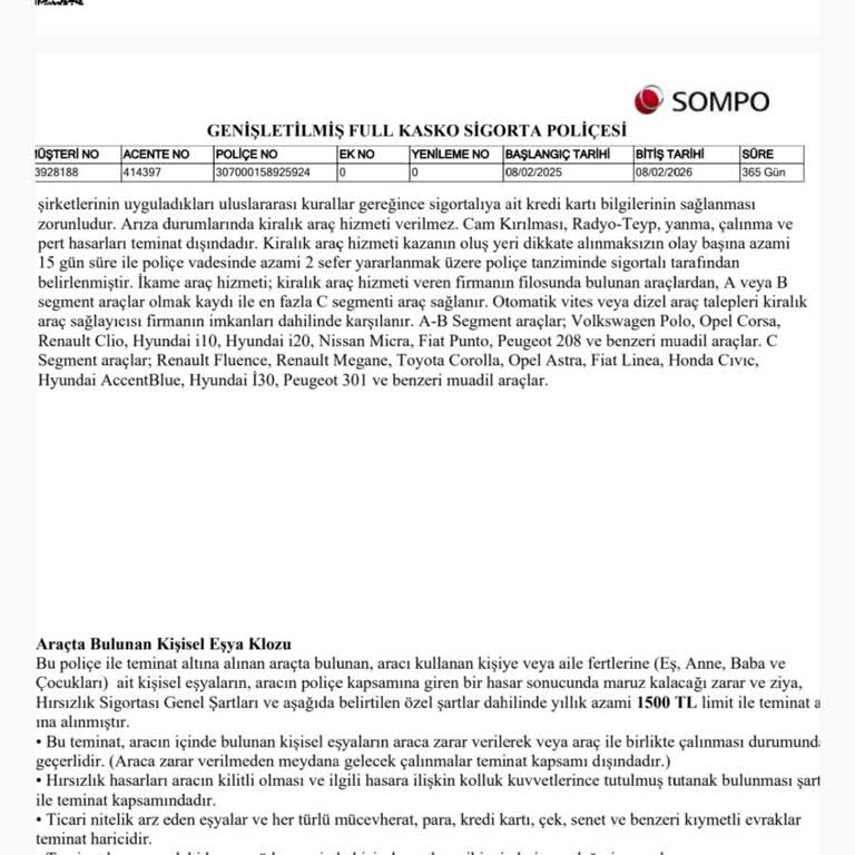 Sompo Kasko Hasar Sürecinde Eksper Ve İkame Araç Sorunu