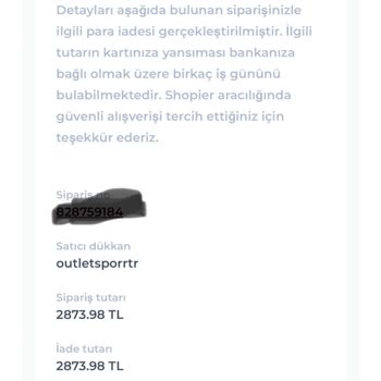 Outletsportr Mağduriyet, İade Süreci Ve Kötü Müşteri İletişimi: Outletsporrtr'den Şikayetçiyim