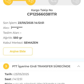 PTT İle Gönderdiğim Kargo Bir Aydır Müşterime Ulaşmadı