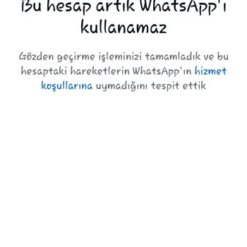 WhatsApp Numaram Kalıcı Olarak Bloke Edildi, Mağduriyetim Giderilmiyor