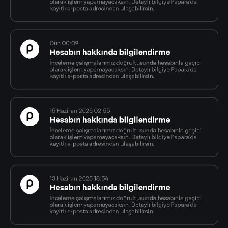 Papara Hesabım 2 Haftadır İncelemede, Aboneliklerimi Ödeyemiyorum