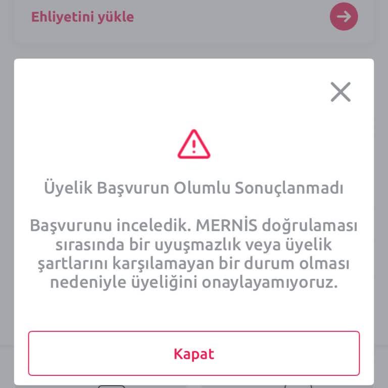 Ehliyet Bilgilerim Doğrulanmıyor Ve Hesabıma Erişemiyorum