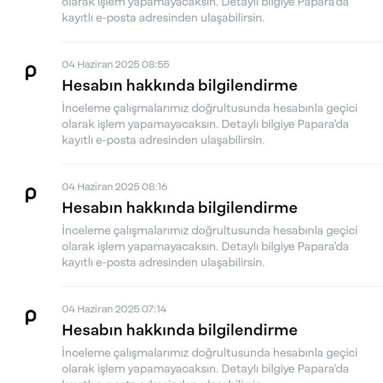 Papara Belirsiz Güncelleme Süreci Nedeniyle Maddi Zorluk Yaşıyorum!