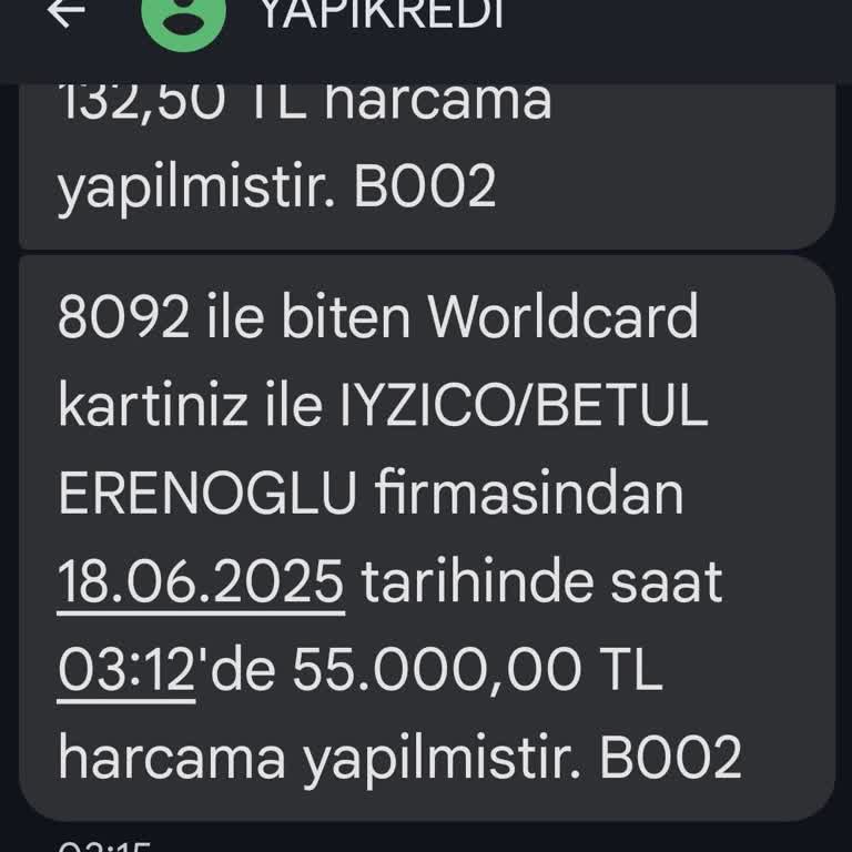 Haberim Olmadan Yapılan Yüksek Tutarli İşlem Ve Mağduriyet