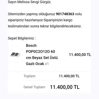 Set Üstü Ocak Teslimatında Yaşanan Gecikme Ve İletişim Eksikliği