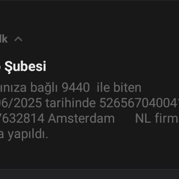 Haberim Olmadan Kartımdan Harcama Yapıldı