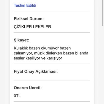Apple Kulaklığım Arızalı Döndü, KVK Ve Vatan Bilgisayar İlgisiz Kaldı