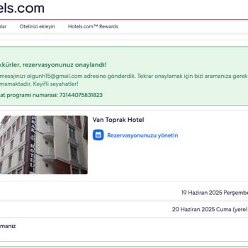 Hotels.com Rezervasyon İptalinde Para İadesi Sorunu Yaşadım