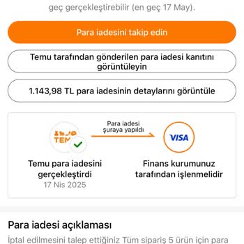 Temu İptal Edilen Siparişin İadesini İki Aydır Ödemiyor