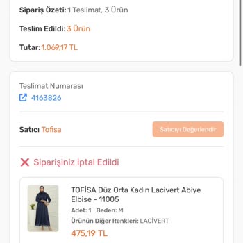 Tofisa’dan İptal Edilen Siparişin Ücreti Hala İade Edilmedi