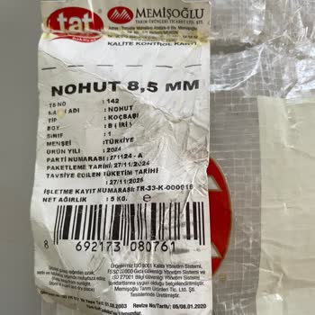 Aldığım Nohutlar Beklediğim Kalitede Çıkmadı