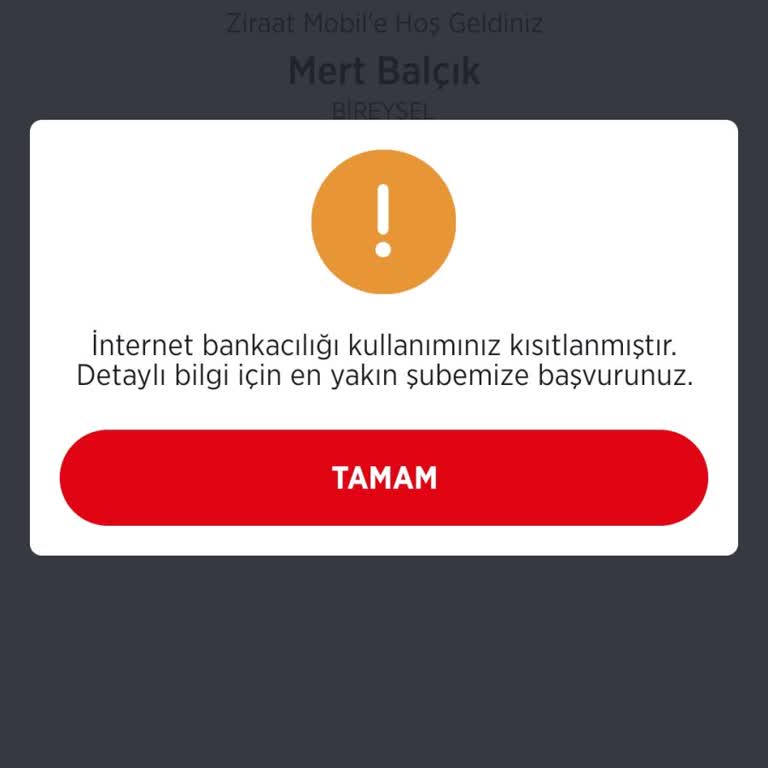 İnternet Bankacılığına Erişim Engellendi, Sebepsiz Kısıtlama Mağduriyeti