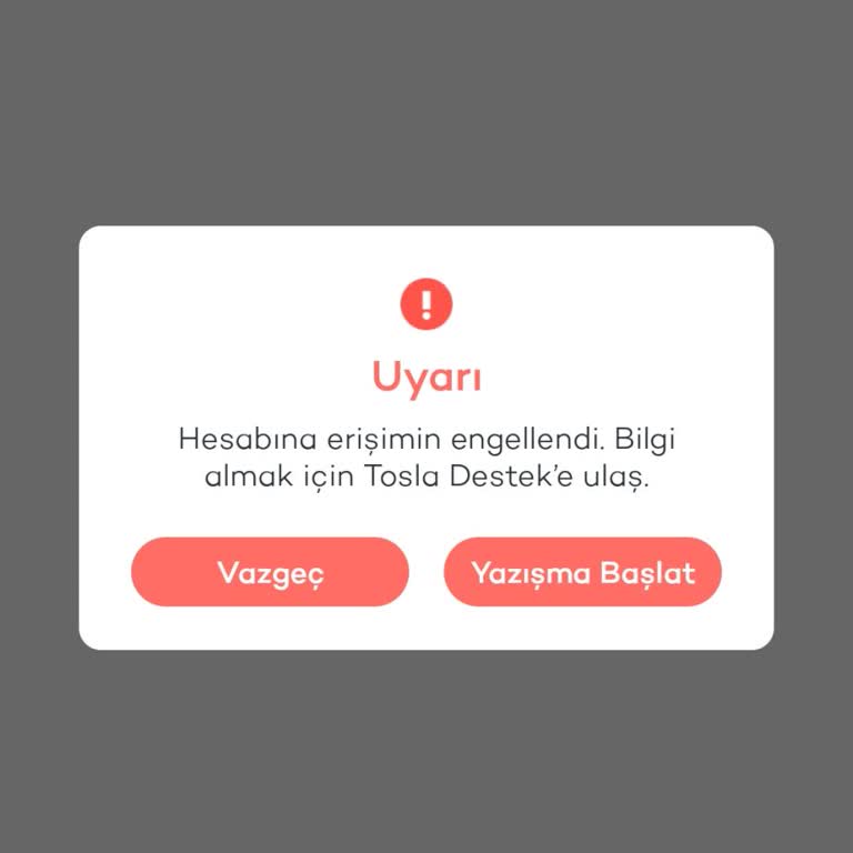 Tosla Hesabım Bloke Oldu Erişim Engeli Kaldırılmıyor Çözüm Yok