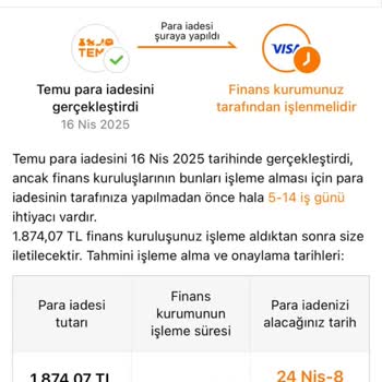 İade İşlemi Gecikmesi Ve Kartıma Ücret Yansımaması