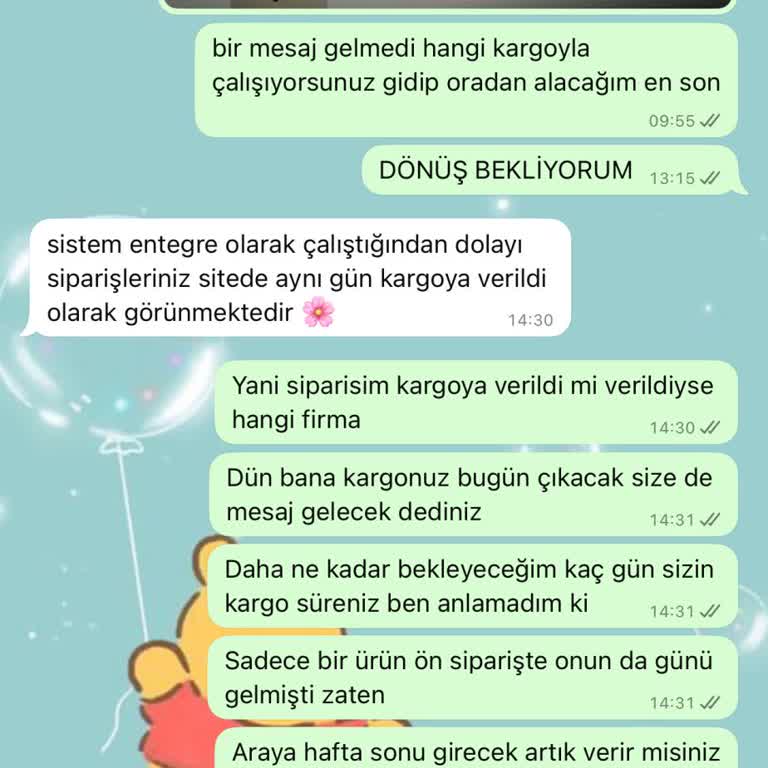Siparişin Zamanında Teslim Edilmemesi Ve Yanıltıcı Bilgilendirme