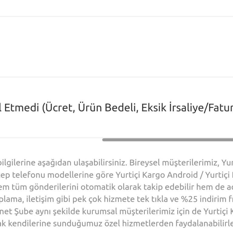 Erbaa Yurtiçi Kargo İle Yaşadığım Büyük Mağduriyet Ve Güvensizlik