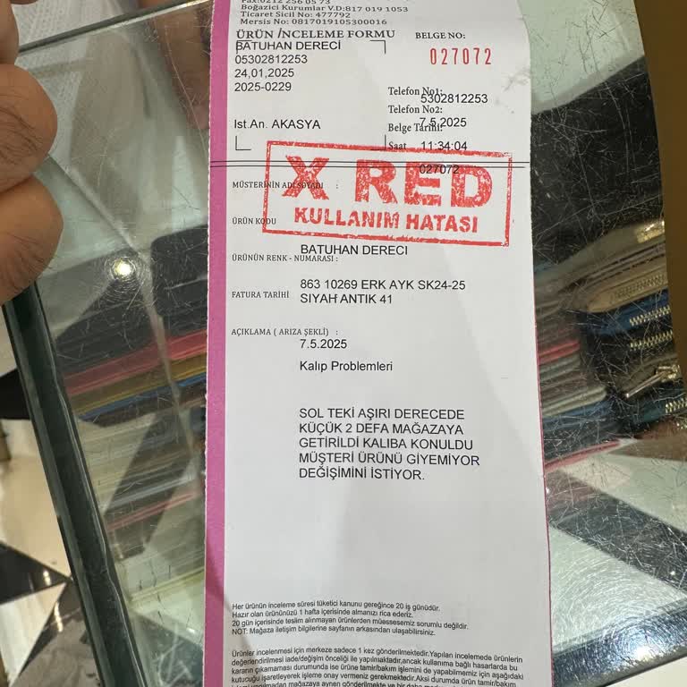 Kusurlu Ayakkabı İçin Çözüm Sunulmaması Ve Hatalı İade Süreci