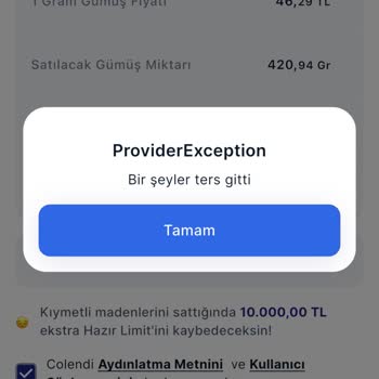 Gümüş Bakiyem Satılamıyor, Paramı Kullanamıyorum!