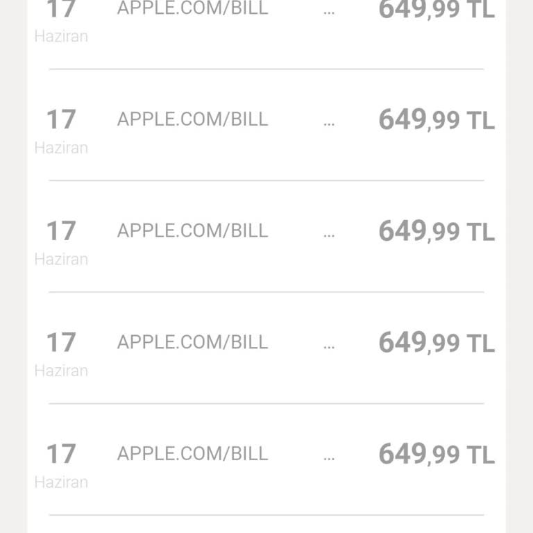İzinsiz Apple.com/Bıll İşlemi: Bilgim Dışında Kartımdan Para Çekildi, Acil İade Talebi