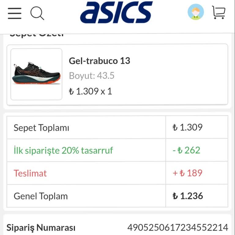 Asics İndirimli Alışverişte Sipariş Bilgisi Ve İletişim Sorunu