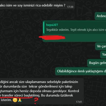 Hepsijet Teslimatında Sürekli Ertelenen Ve Yanlış Adrese Gönderilen Kargo Mağduriyeti