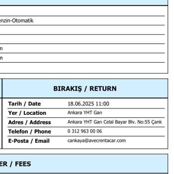 Araç Kiralama Saat Farkı Nedeniyle Haksız Ek Ücret Talebiyle Karşılaştım