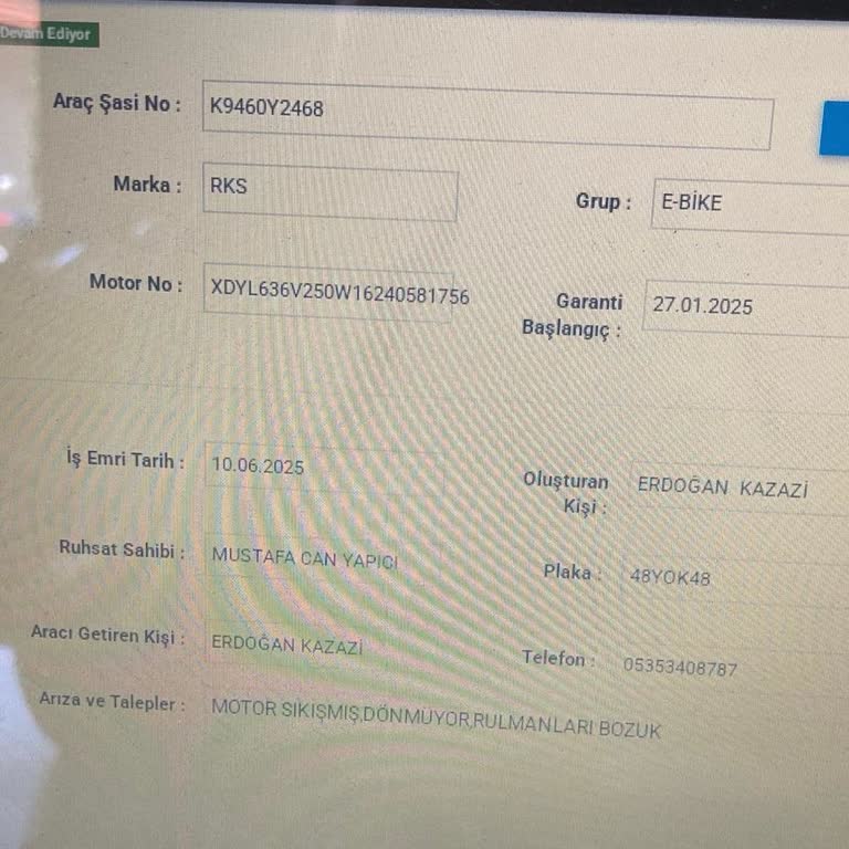 Sağlam Gönderdiğim Bisikletin Motoru Fabrikada Yanmış Denilerek Garanti Dışı Bırakıldı