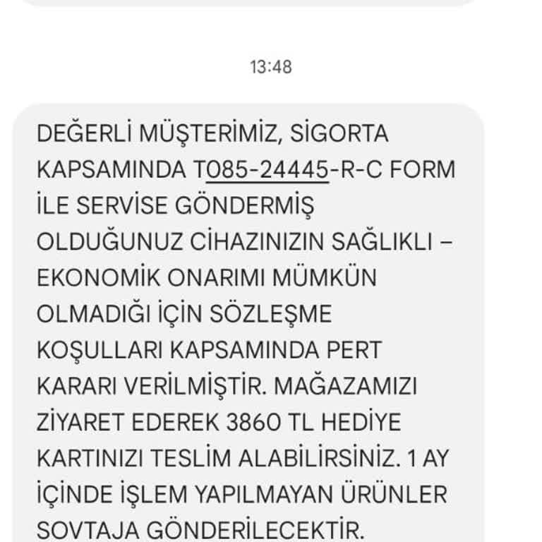 Media Markt Çalışan Süpürgem Pert Sayıldı Hediye Çeki Teklif Edildi Ürünüm Hala Teslim Edilmedi