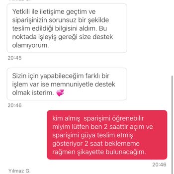 2 Saat Geçen Sipariş Ve Yanıltıcı Bilgilendirme
