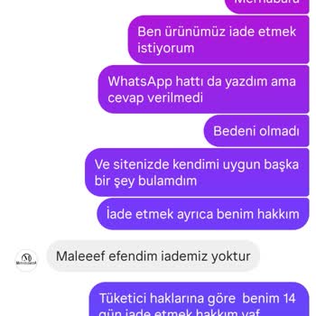 İade Hakkımın Engellenmesi Ve Uygun Ürün Bulamama Sorunu