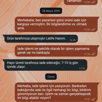 Yanlış Ürün Ve Geciken İade Ücreti Mağduriyeti