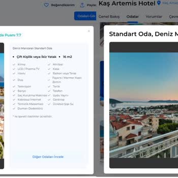 Kaş Artemis Hotel Satın Aldığım Deniz Manzaralı Oda Yerine Kısmi Manzara Ve Saygısız Hizmet