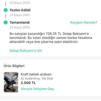 Bebek Arabası Kargo Ücreti Mağduriyetim Dikkate Alınmıyor