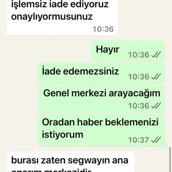 Segway Scooter'da Üretim Hatası İddiası Ve Haksız Servis Ücreti Talebi