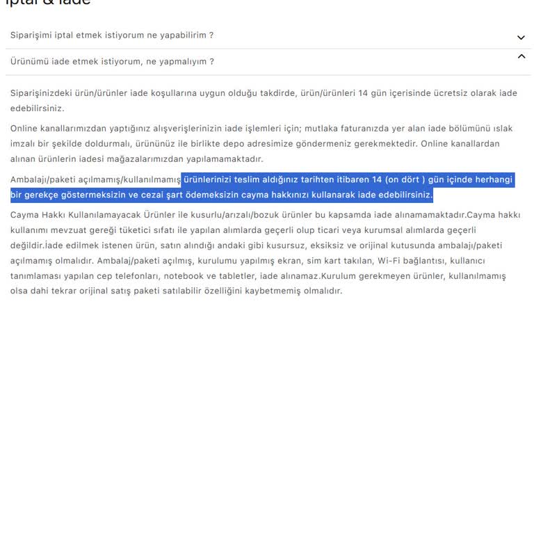 Troy Apple Premium Partner Yasal Süreye Rağmen İade Yapılmayan Ürünler Ve Kötü Müşteri Deneyimi