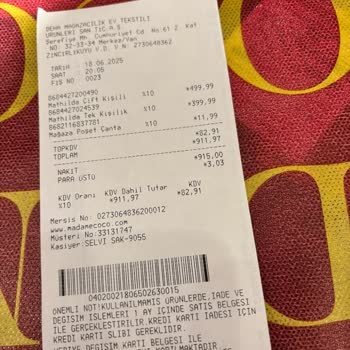 Madame Coco'da Poşet Ücretinin Fahiş Olmasından Şikayetçiyim