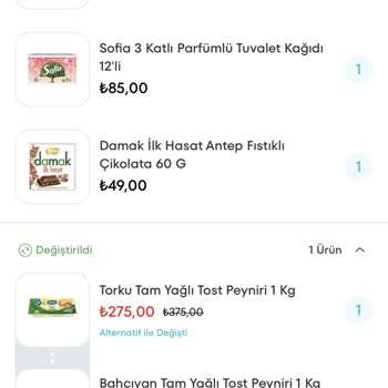 Siparişimde Stok Yetersizliği Nedeniyle Bilgilendirme Yapılmadan Farklı Ürün Gönderildi