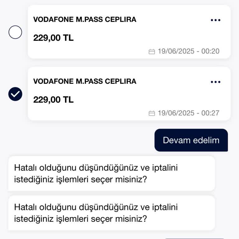 Çift Çekilen Ücretin İadesini Talep Ediyorum