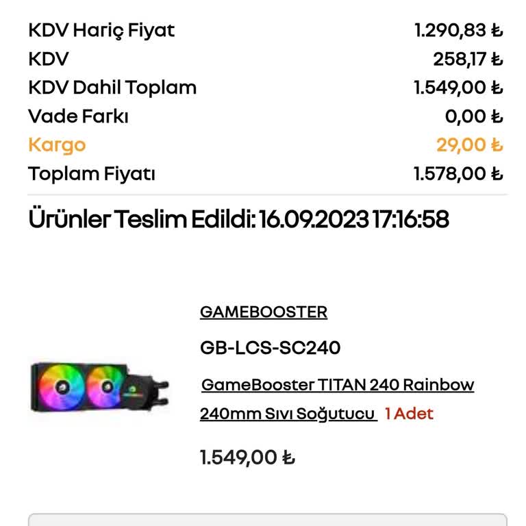 Satın Aldığım Sıvı Soğutucu Kısa Sürede Arızalandı