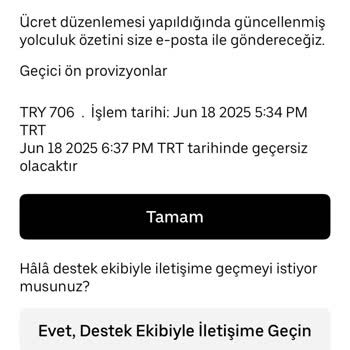 Uber'da Hatalı Çift Çekim Ve İade Sorunu