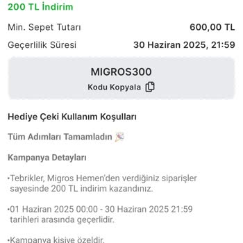 Kazandığım 300 TL Kuponun Stok Bahane Edilerek 200 TL'ye Düşürülmesi