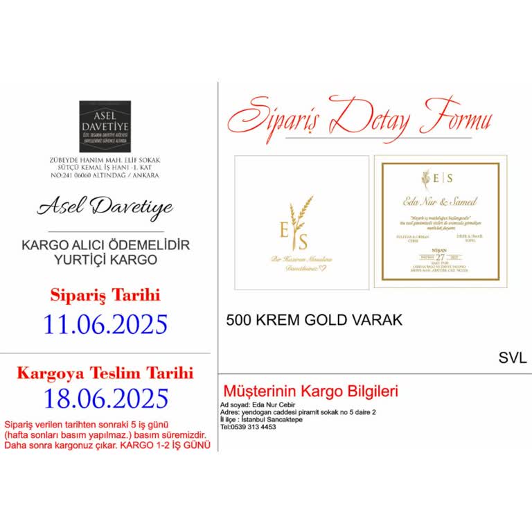 Nişan Öncesi Kargo Gecikmesi Mağduriyeti