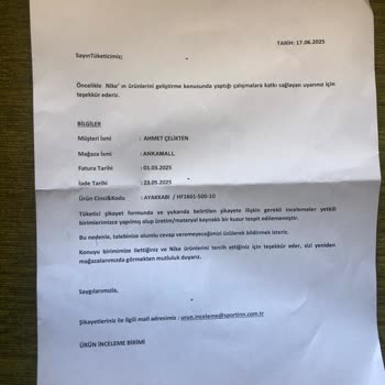 Nike Kramponun 75 Günde Dişleri Eridi Değişim Talebim Reddedildi