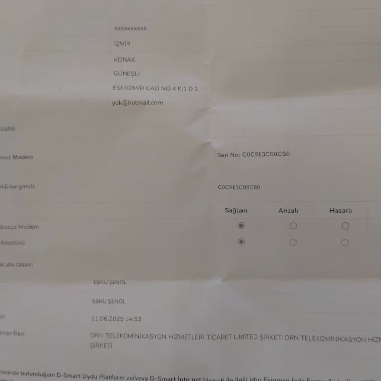 D-Smart Eski Modem Ücretinin Haksızca Faturaya Yansıtılması Ve Müşteri Hizmetlerine Ulaşılamaması
