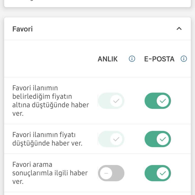 Sahibinden Uygulamasında Favori Arama Bildirimleri Çalışmıyor