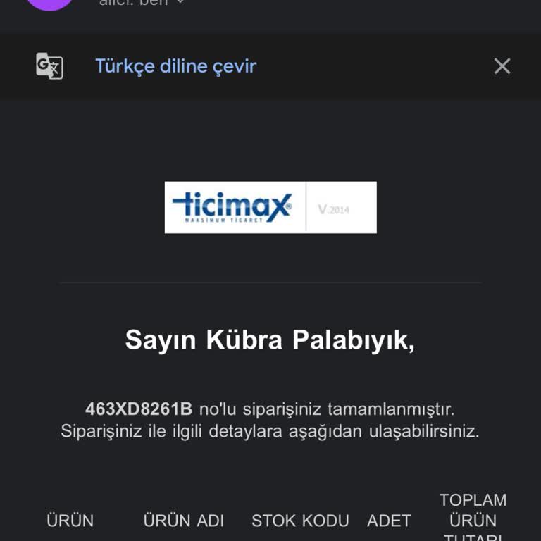 Sipariş Verildi, Ne Ürün Var Ne Bilgilendirme!
