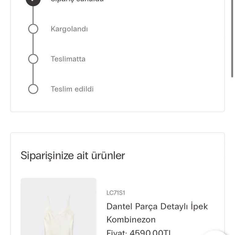 Düğünüm İçin Aldığım Gecelik Siparişim Görünmüyor Ve İptal Talebime Yanıt Alamıyorum