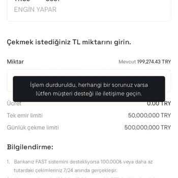 Destek Eksikliği Ve İşlem Sorunu Yaşıyorum