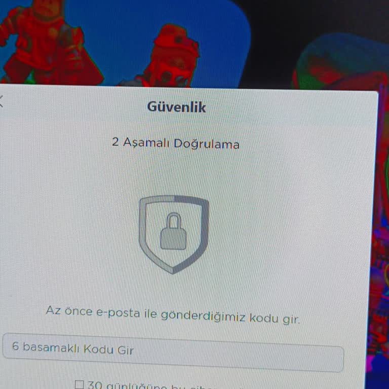 Roblox Hesabımın Girişinde İki Aşamalı Doğrulama Engeli