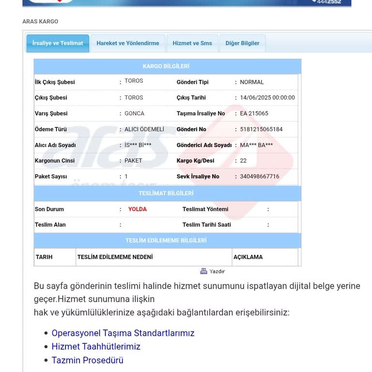 Aras Kargo Kaybolan Kargomu Bulmuyor, Hukuki İşlem Başlatacağım